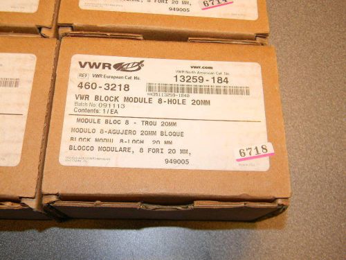 Vwr block module 8 hole, 20mm 13259-184, 21.0 mm well diameter, new in box for sale