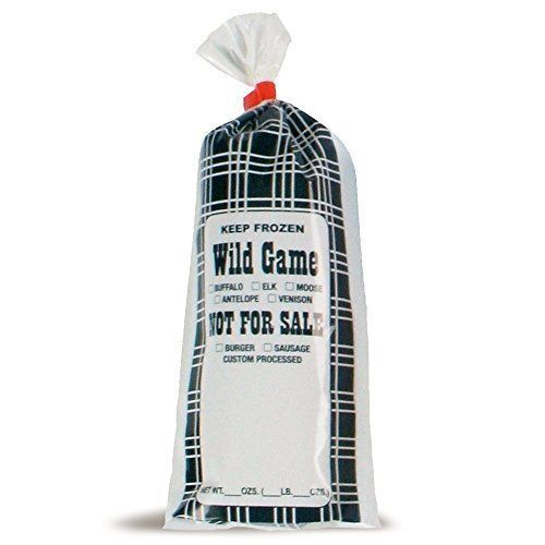 UltraSource 190003 Wild Game Meat Chub Bag NFS 1 lb 4.25 x 10 Pack of 1000