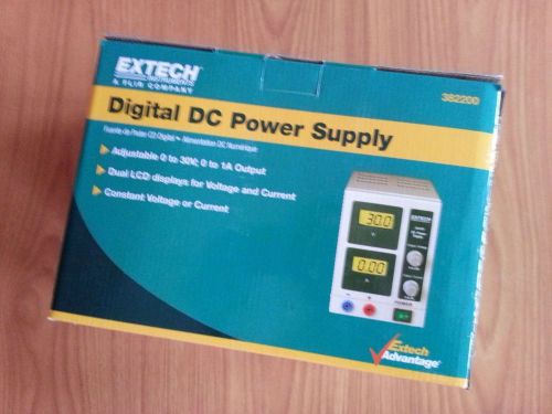Extech 382200 30 Volt 1 Ampere Digital Single Output DC Power Supply New
