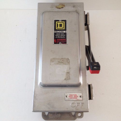 NEW / NEVER USED SQUARE D Stainless Steel Safety Switch 30 AMP Catalog# H361DS