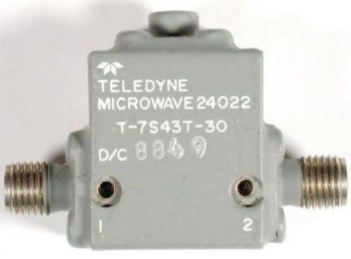 SMA ISOLATOR 7.0-11.0 GHz - TELEDYNE T-7S43T-30 - *UNUSED* Qty:1