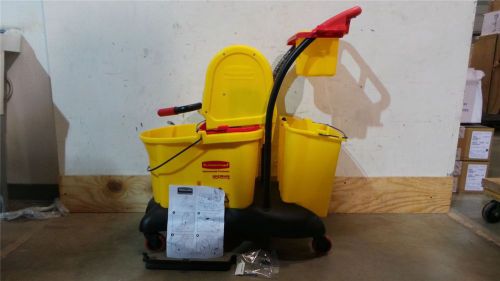 Rubbermaid fg777700yel 8.75 gal cap 38-5/8x28-7/8x18-1/4 in mop bucket &amp; wringer for sale