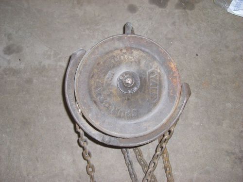 Vintage yale spur geared block 1/2 ton chain hoist chain fall for sale