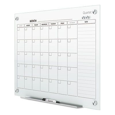 Infinity Magnetic Glass Calendar Board, 48 x 36, Sold as 1 Each