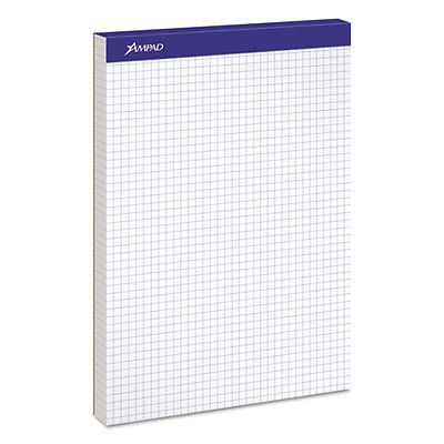 Quadrille Double Sheets Pad, 8 1/2 x 11 3/4, White, 100 Sheets, Sold as 1 Pad