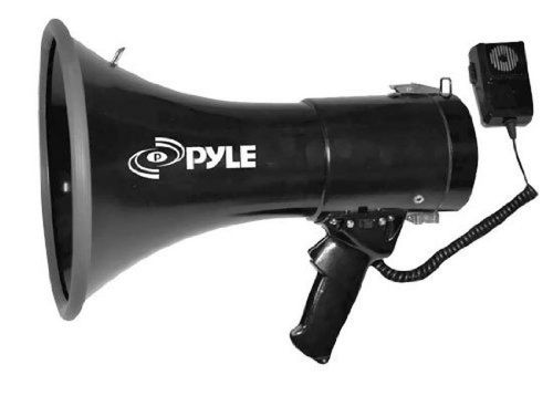 Pyle-Pro Professional Piezo Dynamic  Megaphone Black Aux Input Pyle