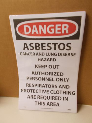 NMC Danger, Asbestos Cancer And Lung Disease 17X11, Paper, OSHA Signs  D195 x100