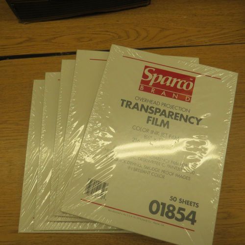 (LOT OF 5) Sparco Transparency Film  50 sheets 8 1/2 x 11 01854