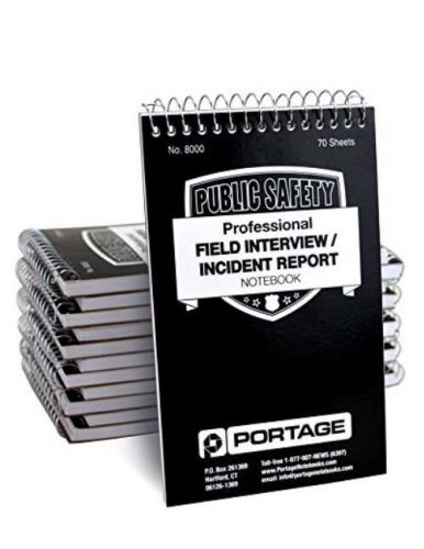 Police field interview notebooks , 1 dozen per pack, pocket sized 3-3/4&#034;x6&#034; for sale