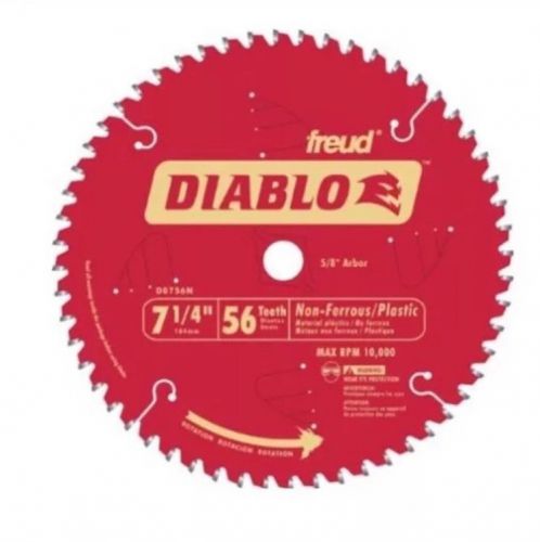 Freud D0756N Diablo 7-1/4 56 Tooth TCG Non-Ferrous Metal and Plastic Cutting ...
