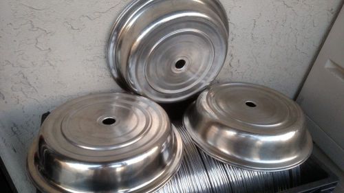 25 Stainless Steel Plate Covers 10 1/2&#034; Catering