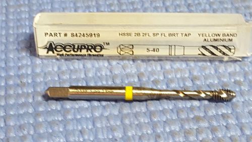 ACCUPRO SPIRAL TAP # 5-40UNF(2B)  2 FLUTES YELLOW BAND
