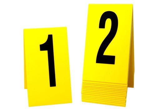 Large crime scene markers 1-15, yellow plastic- tent style, free shipping for sale