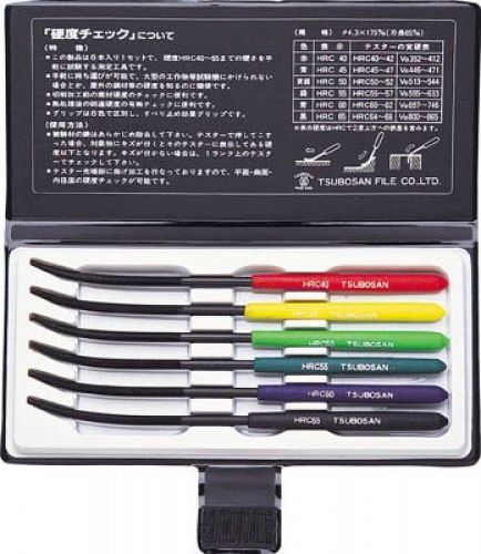 F/S TSUBOSAN Hardness Tester Checker File HRC40-HRC65 Set of 6 from Japan