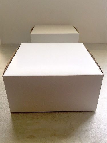 50 Bakery Cookie Pastry Box 6 x 6 x 3 White Made in USA Party Favor Box