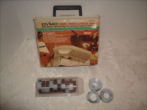 Vintage Dymo Labeling System Home Management Set with Lots of Label Rolls