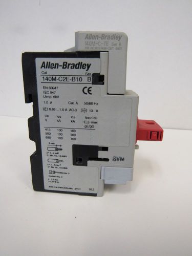 Allen bradley 140m-c2e-b10 motor protection circuit breaker 1a 115-575vac used for sale