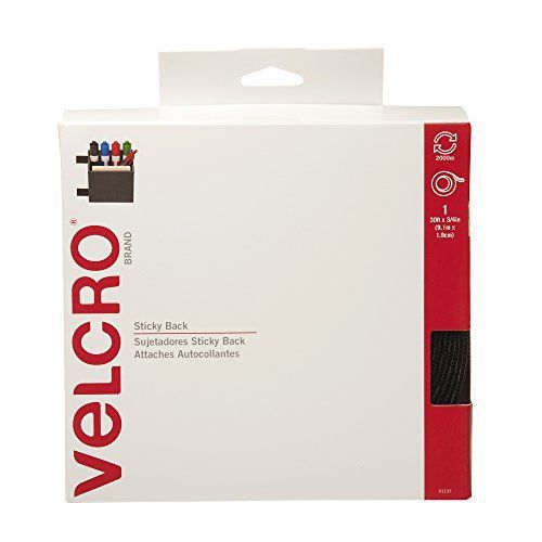 Velcro brand - sticky back - 30 x 3/4&#034; tape - black for sale