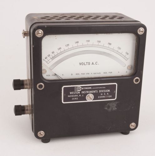 Daystrom Weston Volts AC Meter Gauge 0-250 in Case