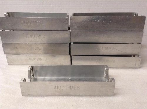 Arthur C Tauck Co. Lot of 9 Coin Trays. Dimes.