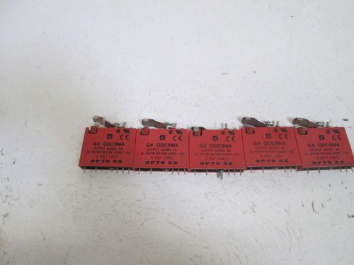 LOT OF 5 OPTO 22 OUTPUT MODULE (RED) G4 ODC5MA *USED*