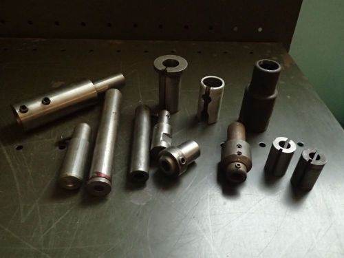 12 pc Screw Machine Drill Sleeves Straight Tool Holders Arbor 1&#034; &amp; 1-1/4&#034; Shanks