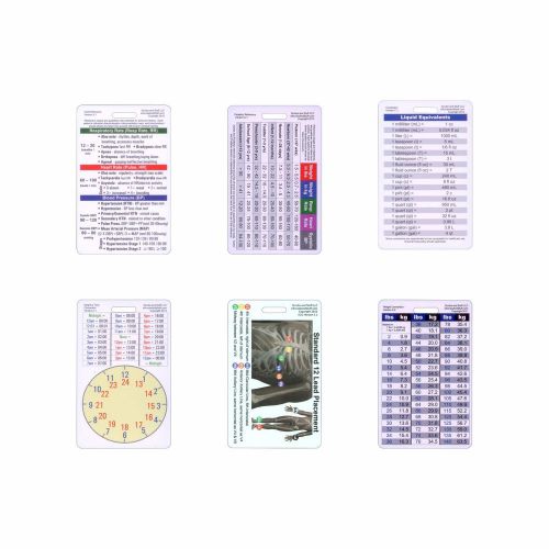 Mini CNA MA NA Vertical Badge Card Set - 6 Cards - Pocket Guide ID Sheet Nursing