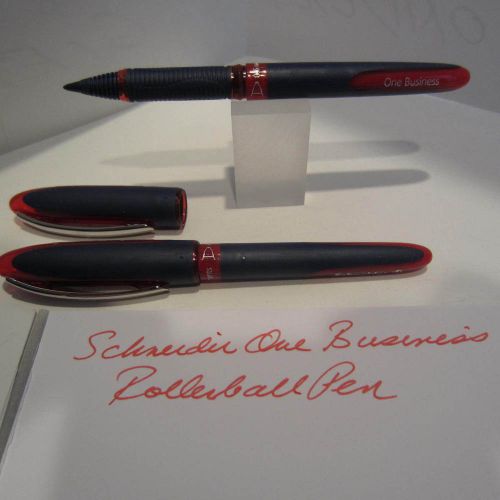 2 RED Schneider One Business Rollerball Pen-Waterproof,Smooth Writing