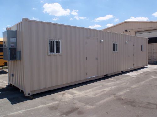 Portable office built custom from 40 foot shipping container with hvac for sale