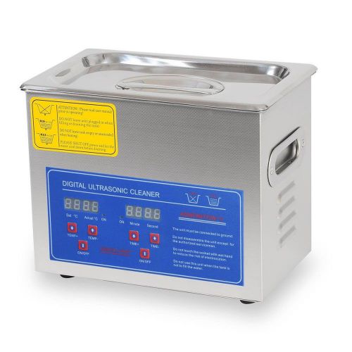 Aw 3l stainless steel ultrasonic cleaner w/ heater timer basket part jewelry ... for sale