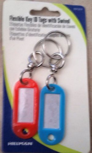 Hillman Flexible Key ID Tags with Swivel 2 pack