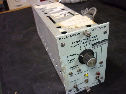 MKS Instruments Baratron Pressure Meter Elect Type 170M-6B Range Multiplier