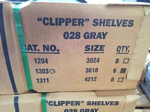 Box Of 6 PENCO 36&#034;x18&#034; Clipper Extra Shelves Shelving Cat. No. 1303 Size 3618