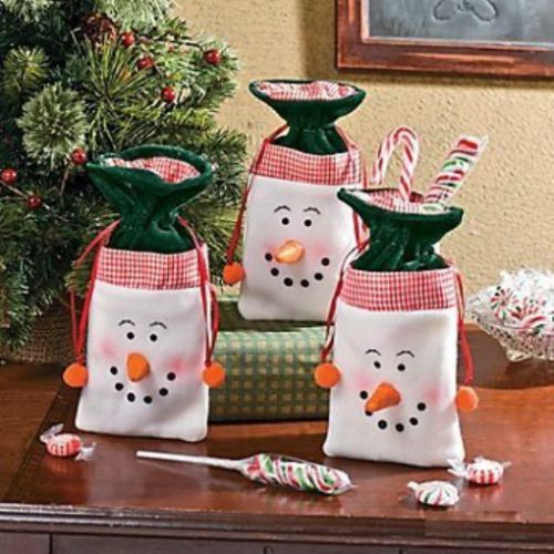 Snowman Drawstring Gift Bags - Gift Bags, Wrap &amp; Ribbon &amp; Gift Bags and Gift