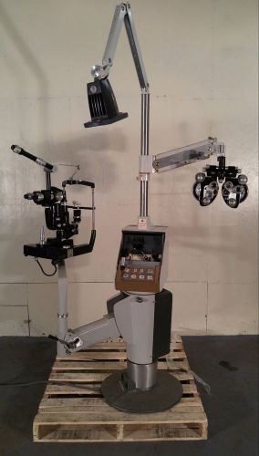 American Optical Model 14207 Ophthalmic Stand w/ Phoroptor &amp; Slit Lamp w/ Access