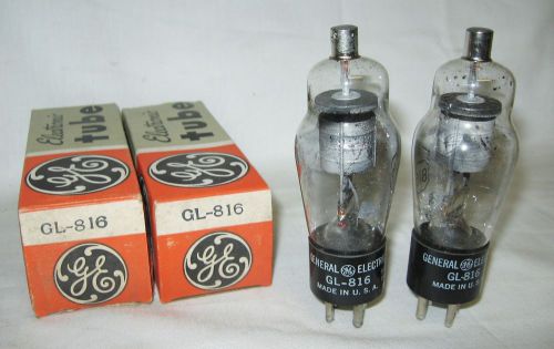 (2) ge 816 mercury-vapor rectifier radio vacuum tubes for sale