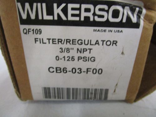 WILKERSON 3/8&#034; FILTER/REGULATOR CB6-03-F00 (AS PICTURED) *NEW IN BOX*