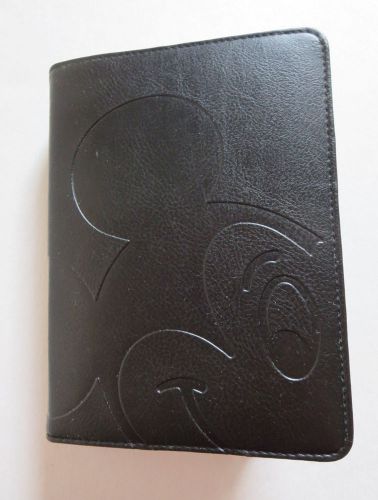 Disney Black Leather Mickey Mouse Organizer/ Planner