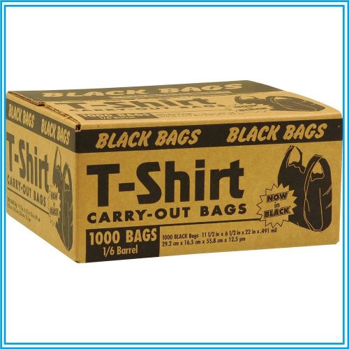 Black T-Shirt Carryout Bags (1,000 ct.)