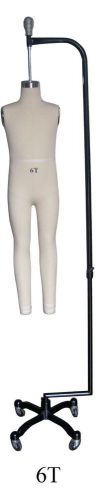 6 YEAR CHILD FULL BODY PROFESSIONAL DRESS FORM MANNEQUIN W/ROLLING BASE (6T)