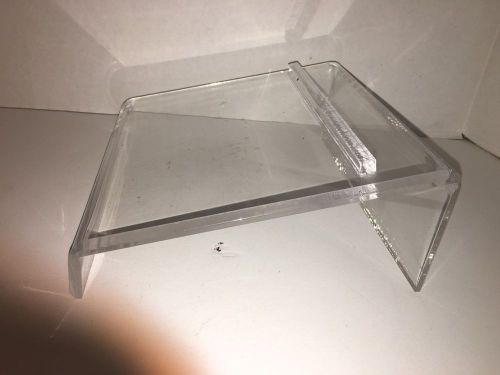 Acrylic Shoe Display Holder Retail Fixture 9&#034; W x Back Rise 3.5&#034; Front 1.25&#034;