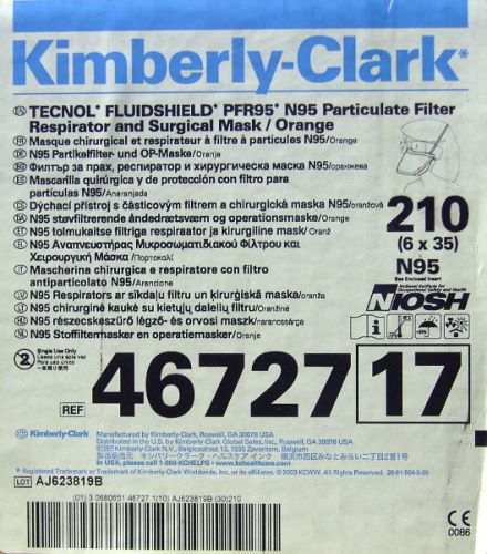 Kimberly Clark PFR95 Particulate Respirator Filter Masks 46727 Case Of 210
