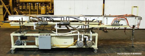 Used- vacuum calibration tank. 2 section trough, 120&#034; long x 6&#034; wide x 6&#034; deep, for sale