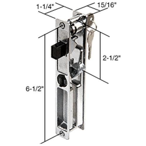 Crl chrome keyed flush mount handle set with 6-1/2&#034; screw holes for crossly door for sale