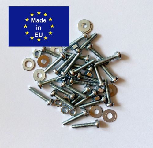 Set of 50 NUTs, WASHERs, M3 x 16 BOLTs for 3D PRINTER - CNC - 3D Scanner