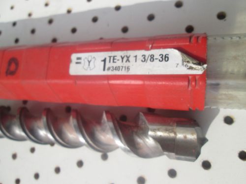 Hilti te-yx (sds max) hammer drill bit (1-3/8&#034; x 36&#034;)  fast shipping for sale
