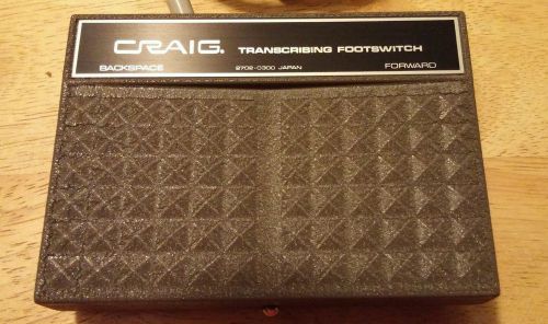 CRAIG Transcribing Footswitch Dictation Machine Pedal 2702-0300