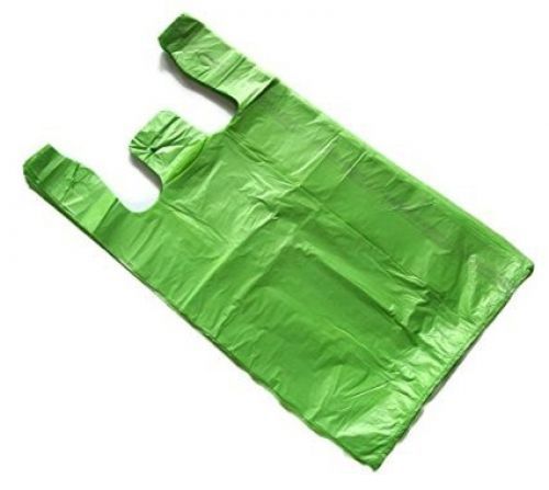 100 lime green 11.5x6x21 t-shirt bags with crafting insert for sale