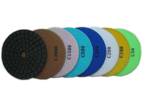 ZERED 5&#034; Diamond Premium Polishing Pad SET Wet Type Granite Tool