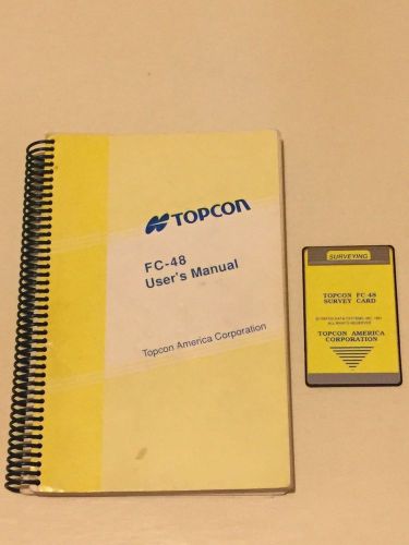 Topcon FC-48 Survey Card + Manual for HP 48SX Calculator
